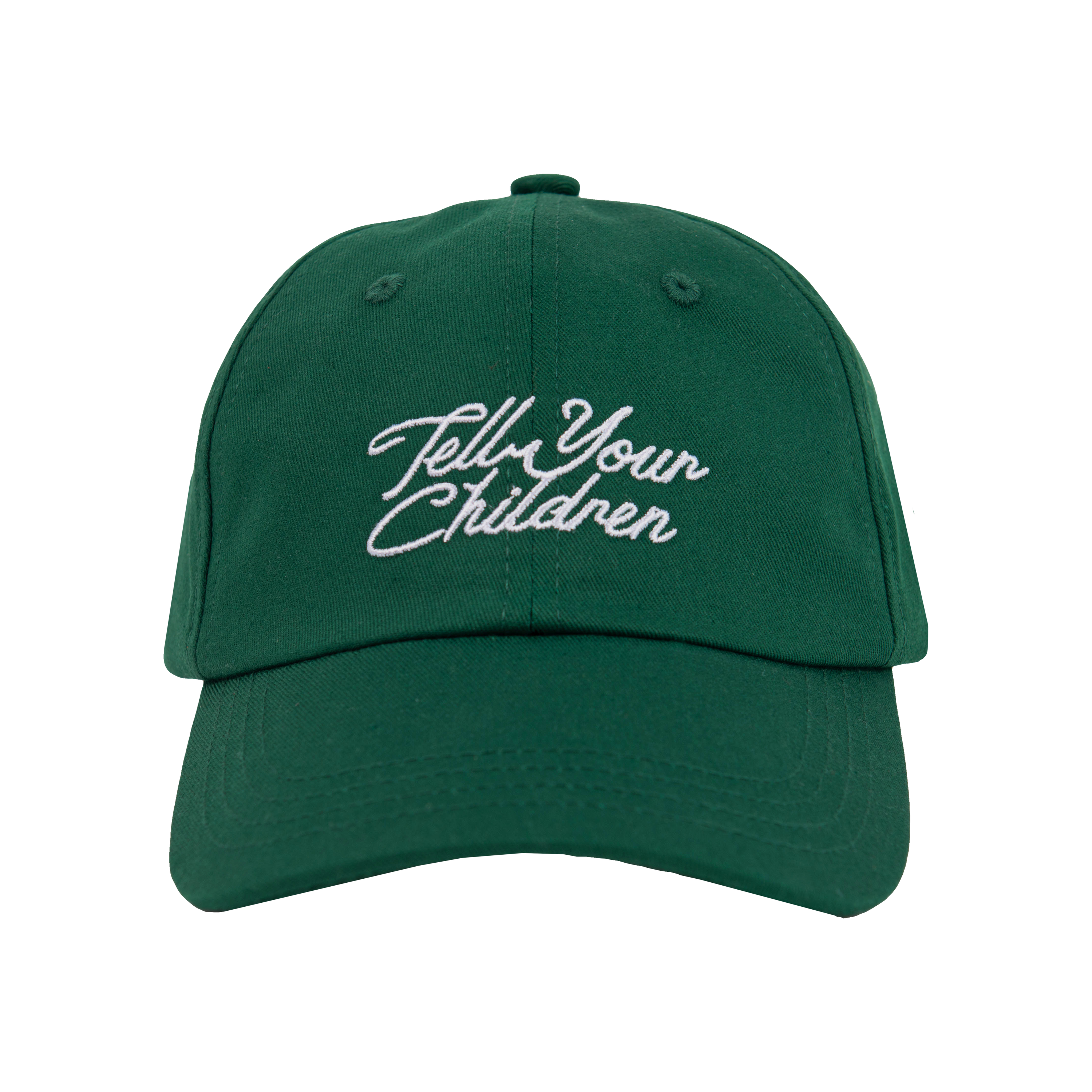 Tell Your Children Script Logo Cap — Royal Green