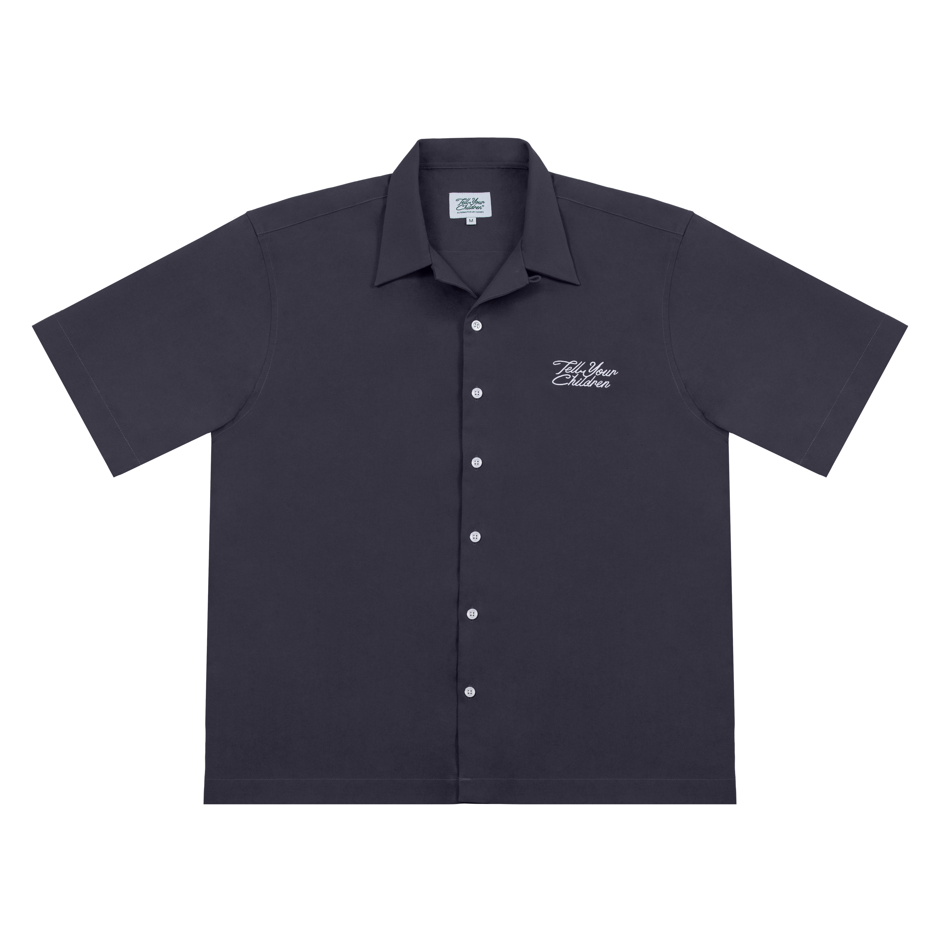 Oversized 'Uniform' Shirt — Purple Slate